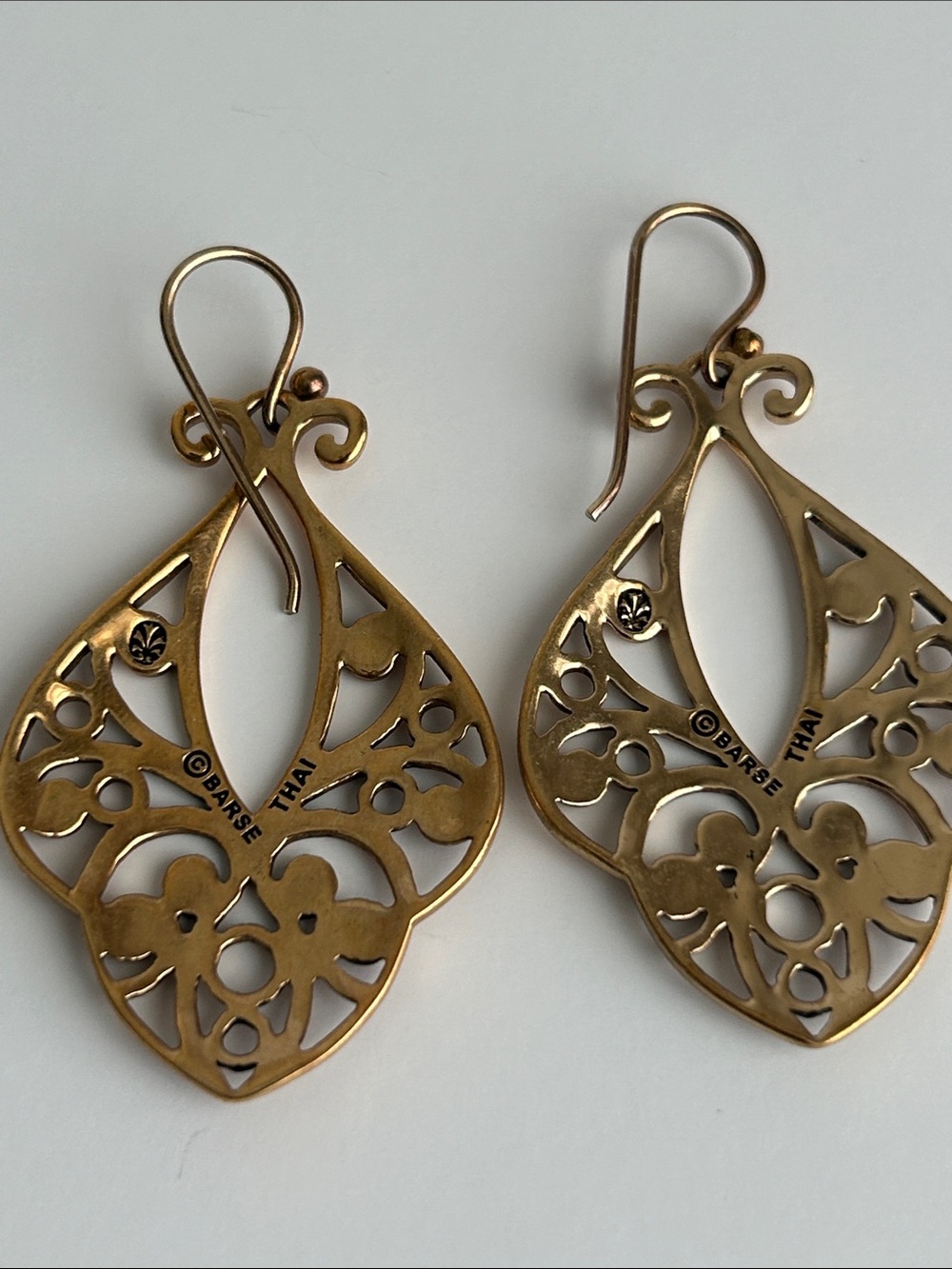 Barse Thailand teardrop Earring Bronze tone - Picture 5 of 10